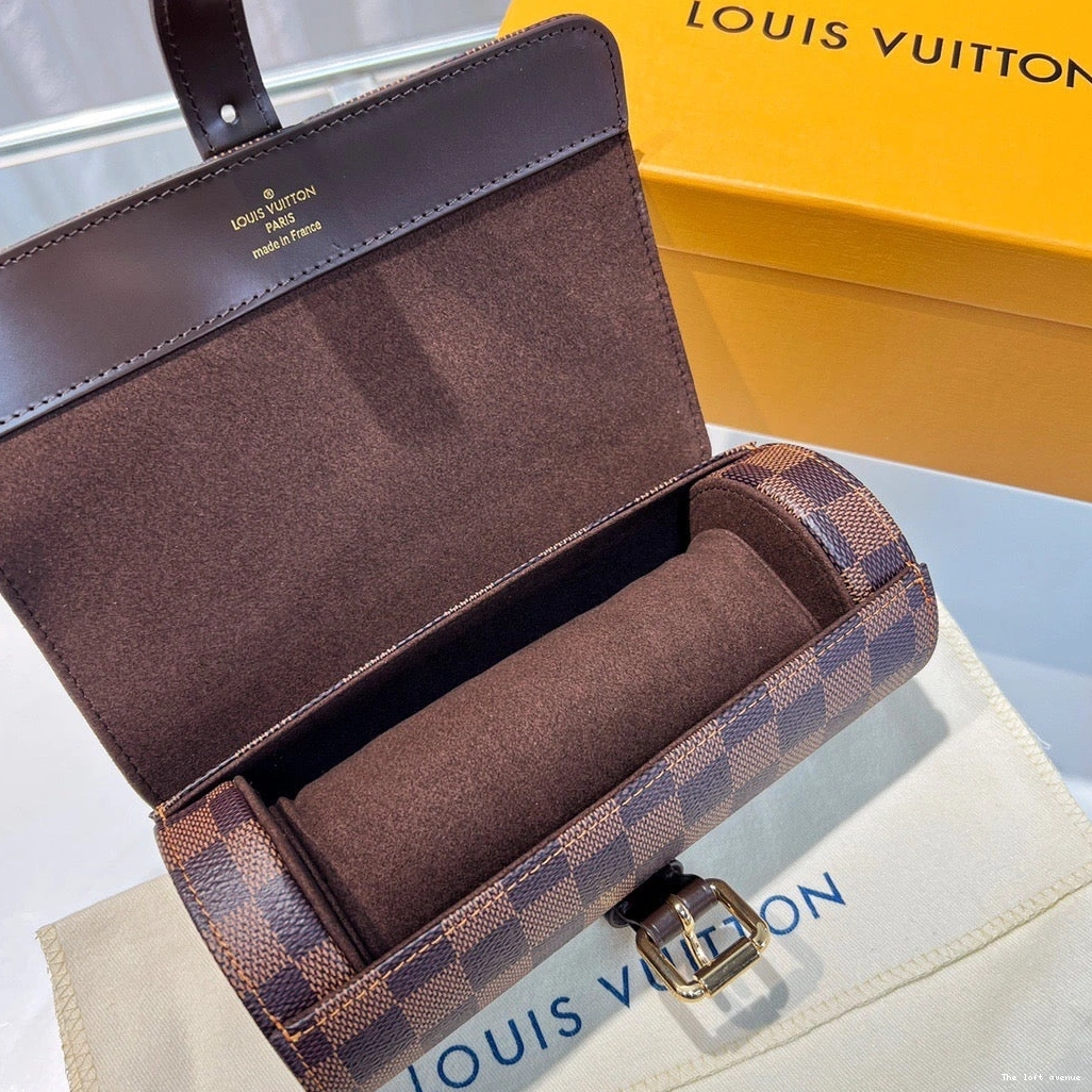 LV CUSTOM CASE WATCH CHECKERED 0809